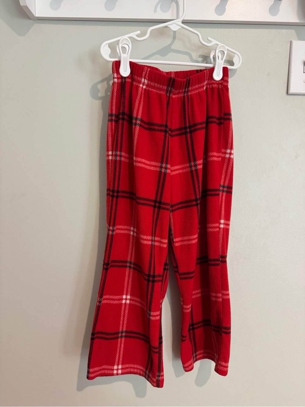 Red Plaid Kids Pajama Bottoms- Size 4/5